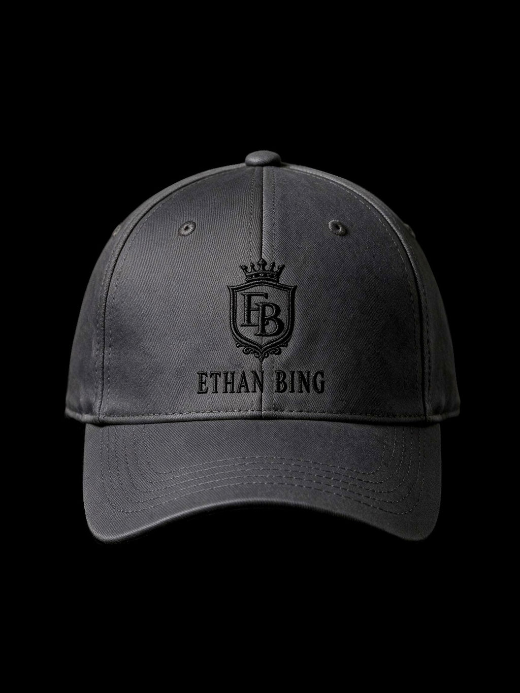 DARK GREY COTTON BASEBALL CAP